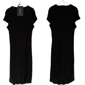 NWT PrettyLittleThing 100% Cotton High Neck Ribbed Bodycon Mini Dress [US 6]